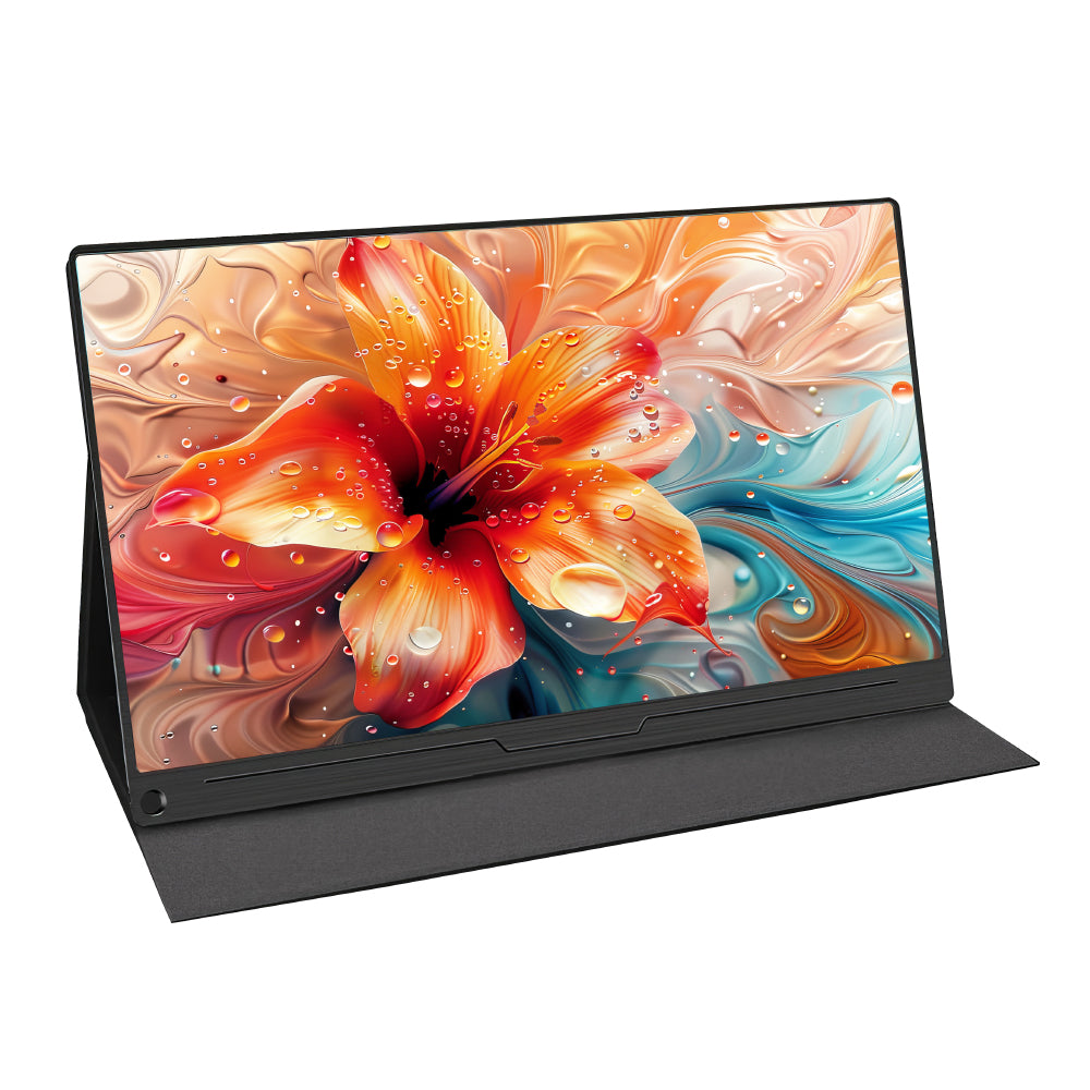 Portable Monitor 15.6inch 1080P USB C HDMI Faster Response Time Display w/Cover