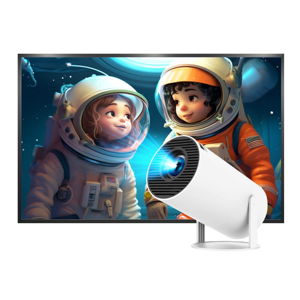 Mini Portable Projector 4K/260 ANSI with WiFi 6 BT 5.0 Auto Keystone 180 Degree Rotation