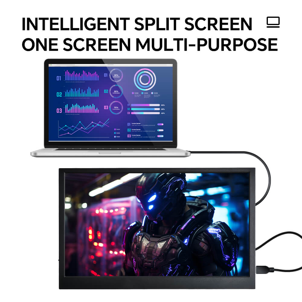 Portable Monitor 11.6 Inch HD 1366x768 LCD USB C HDMI TFT Display w/Speakers